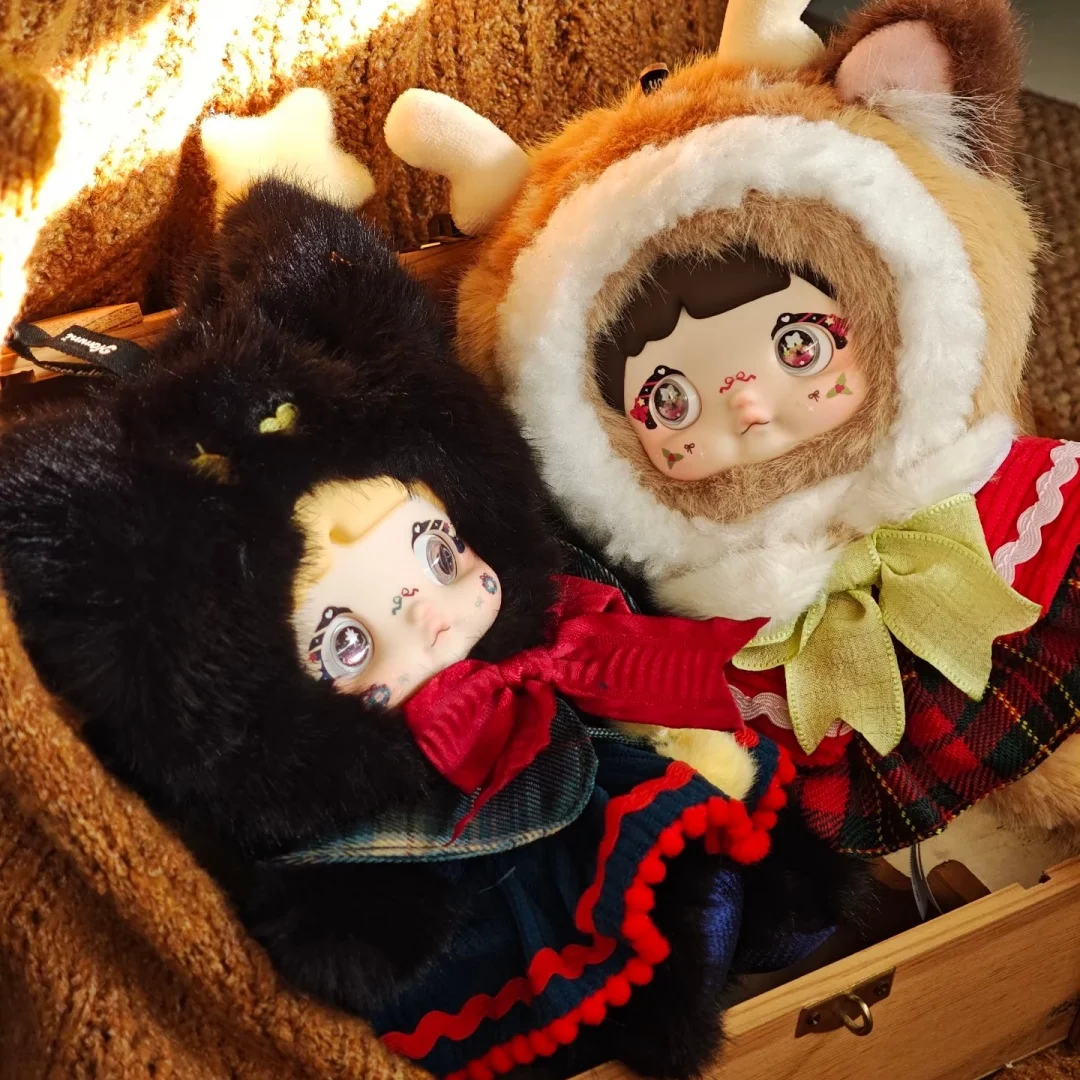 Nommi – boîte aveugle en peluche magique de réveillon de noël, pendentif de poupée lapin de noël, cadeau de noël pour filles