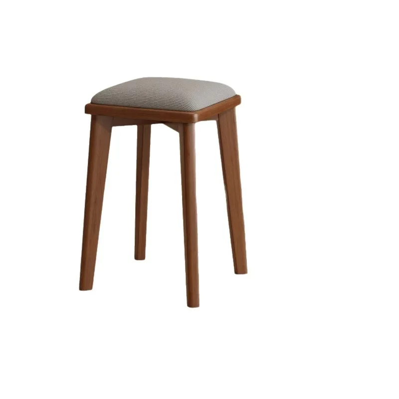 

Stackable durable premium living room spare guest extra thick soft bag high bench solid wood stool