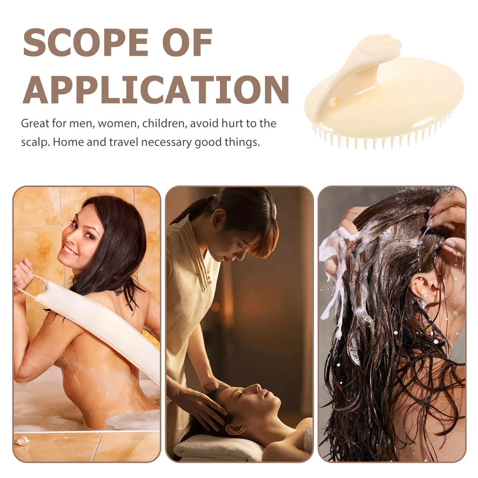 

2Pcs Silicone Scalp Massager Shampoo Brush Hair Cleaning Exfoliator Wet Dry Scalp Brush Promote Circulation Relax