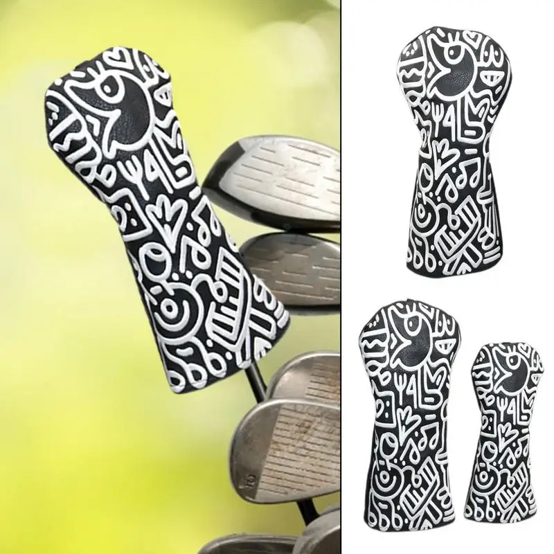 New Golf Wood Headcovers Covers For Driver Fairway Putter Clubs Heads PU Leather golf iron head cover golf Protector Covers