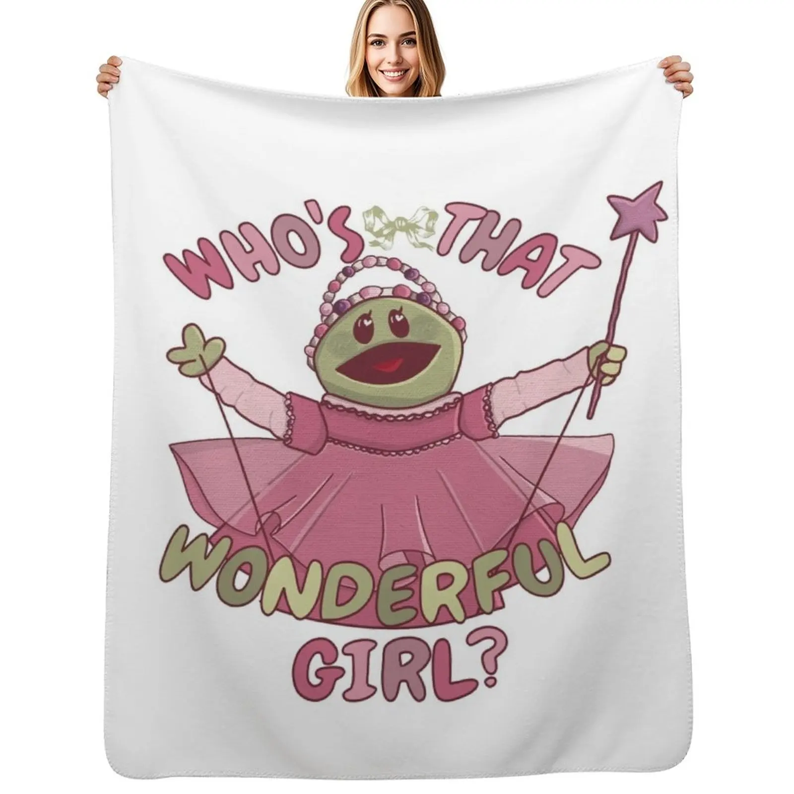 

Nanalan who’s that wonderful girl Throw Blanket Plush Fuzzy Cozy Blanket for Couch Sofa