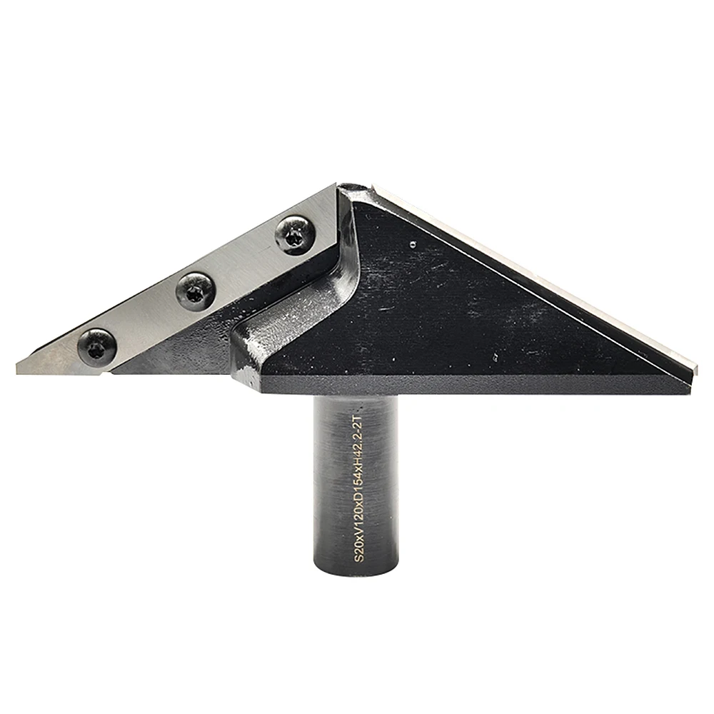 20mm Shank V Groove Router Bit Milling Cutter 120/126 Degree with Carbide Inserts Cutters 2- Edges for CNC Machine