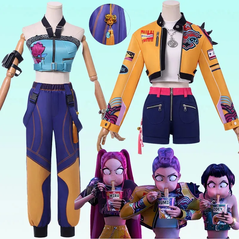film-kpop-chasseurs-de-demons-cosplay-zoey-rumi-cosplay-mira-costume-uniforme-filles-scene-performance-tenue-costume-pour-femmes-accessoire