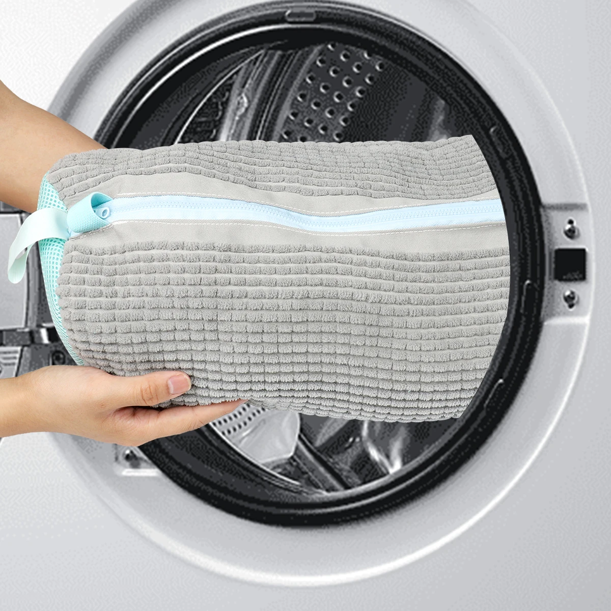 Wash Bag Padded Net Laundry Shoes Protector Fluffy fibers Polyester Washing Shoes Machine Friendly Laundry Bag Drying Bags