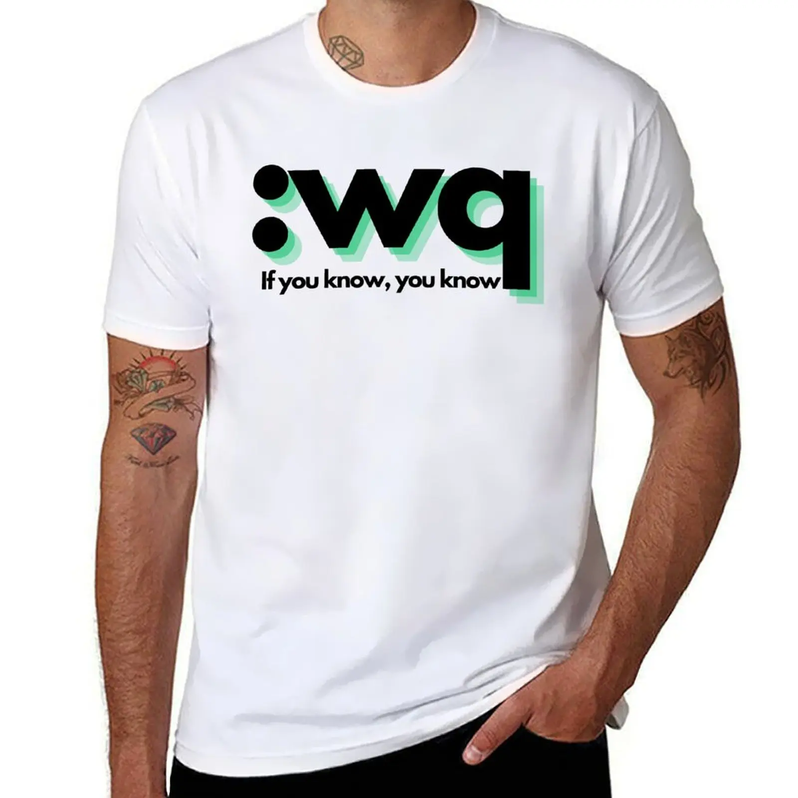 

man you Neovim know, :wq shirts for know if funny t you man T-Shirt graphic shirt t cotton