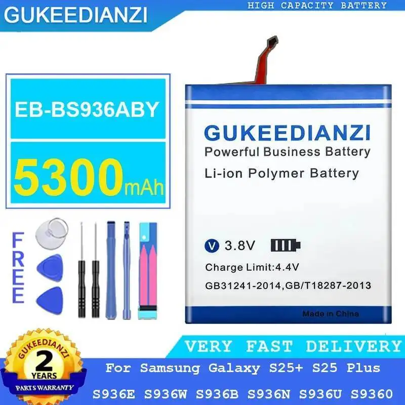 

Mobile Phone Battery EB-BS936ABY 5300Mah For Samsung Galaxy S25+ S25 Plus S936E S936W S936B S936N S936U S9360