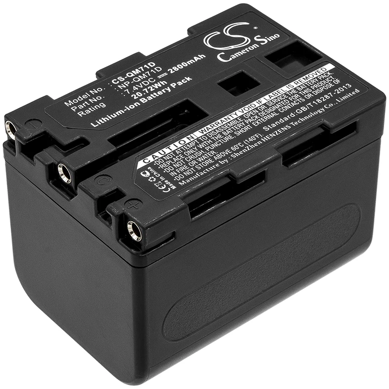 

Li-ion Camera Battery for Sony, 7.4V, 2800mAh, Compatible Models:CCD-TRV418E, CCD-TRV428, DCR-PC110, DCR-PC110E, HVR-A1, HVR-A1J