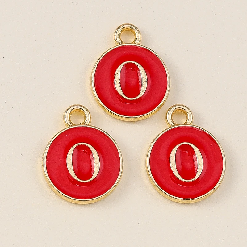 Leslie 20 Stück Niedliche Rote Doppelseitige Mini-Alphabet-Anhänger mit 26 Buchstaben für DIY-Namensschmuck, Halsketten, Armbänder und Ohrringe – Detail 13