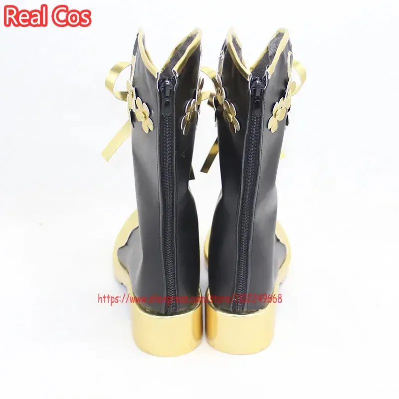 

2025 RealCos Epel Felmier Golden High Heel PU Shoes Halloween Carnival Boots Cosplay Props Custom Made