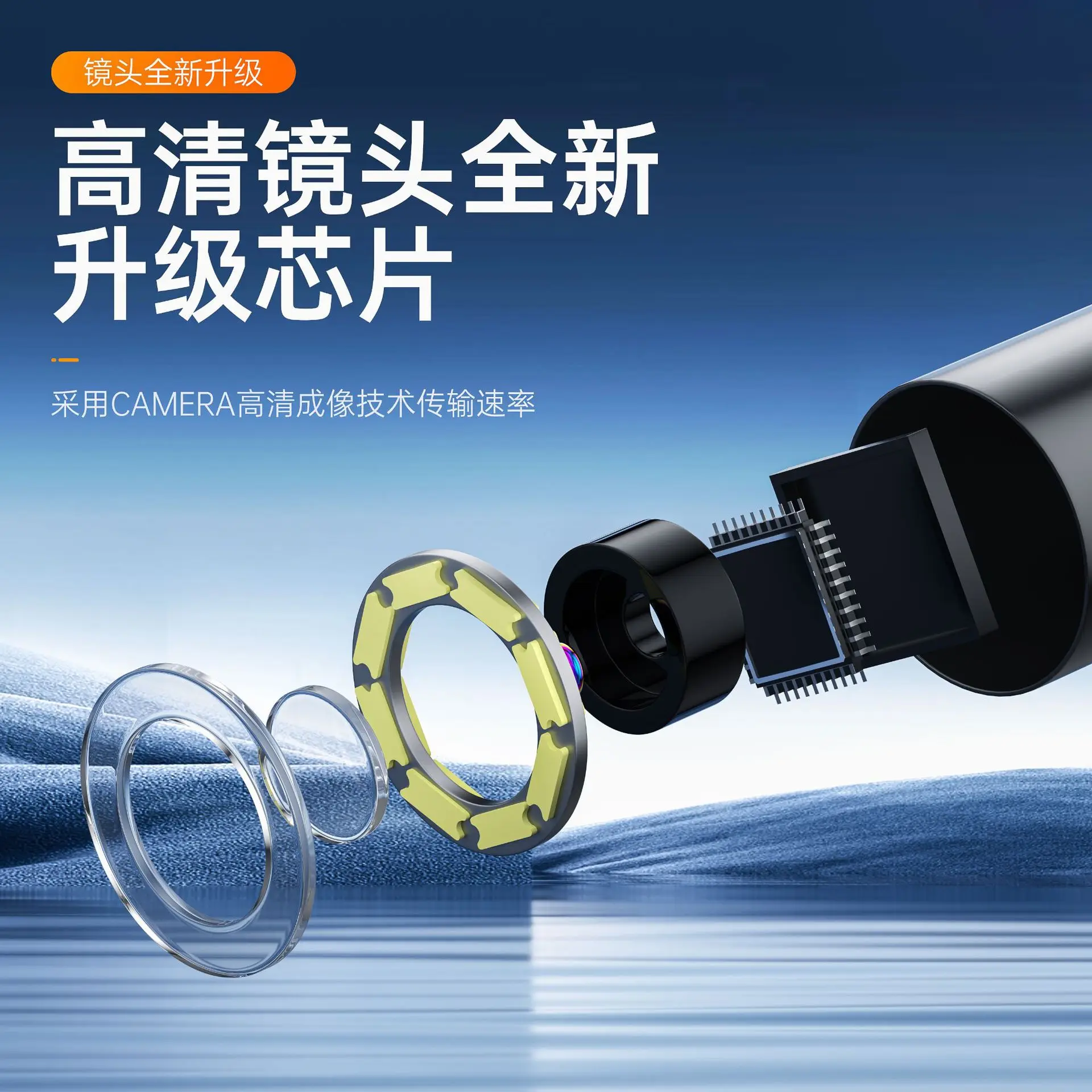 4.3 inch screen 8mm high definition waterproof industrial endoscope underwater camera pipe