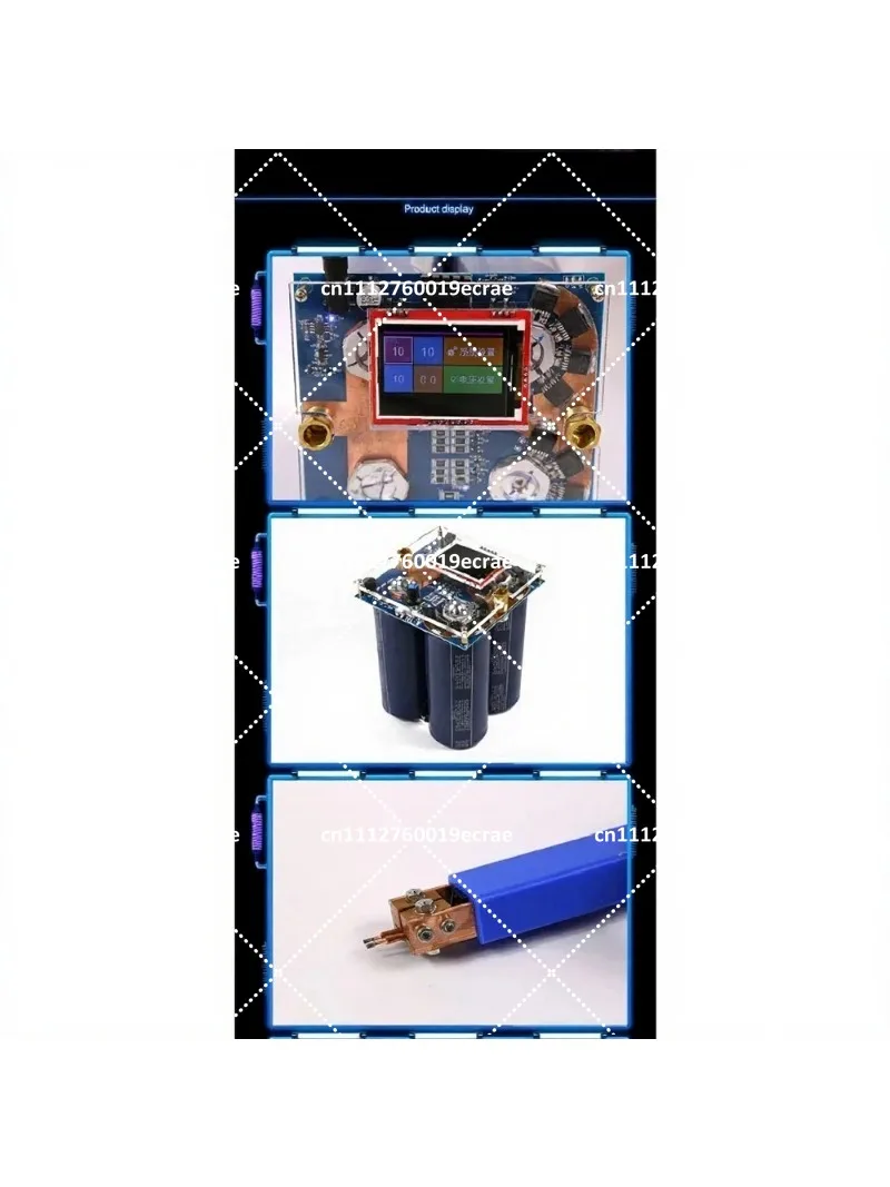 2.7V 500F Farad Capacitor Spot Welder Double Pulse Adjustable High Power Portable Welding Machine for Home Use