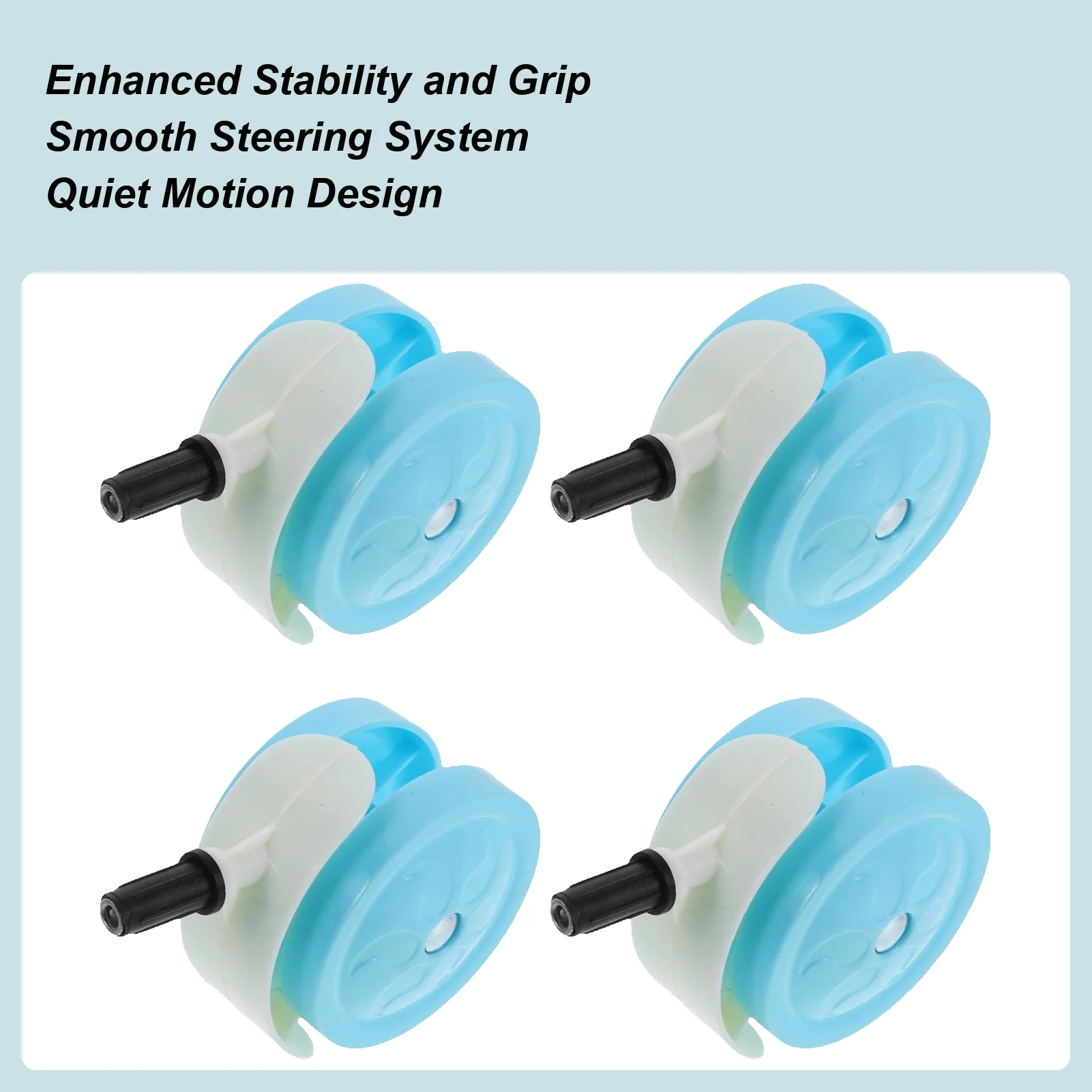 Stroller Wheels Silent Pushchair Casters 4 Pieces Stroller Swivel Casters for Baby Tricycle Walker Living Room Outdoor Pushchair