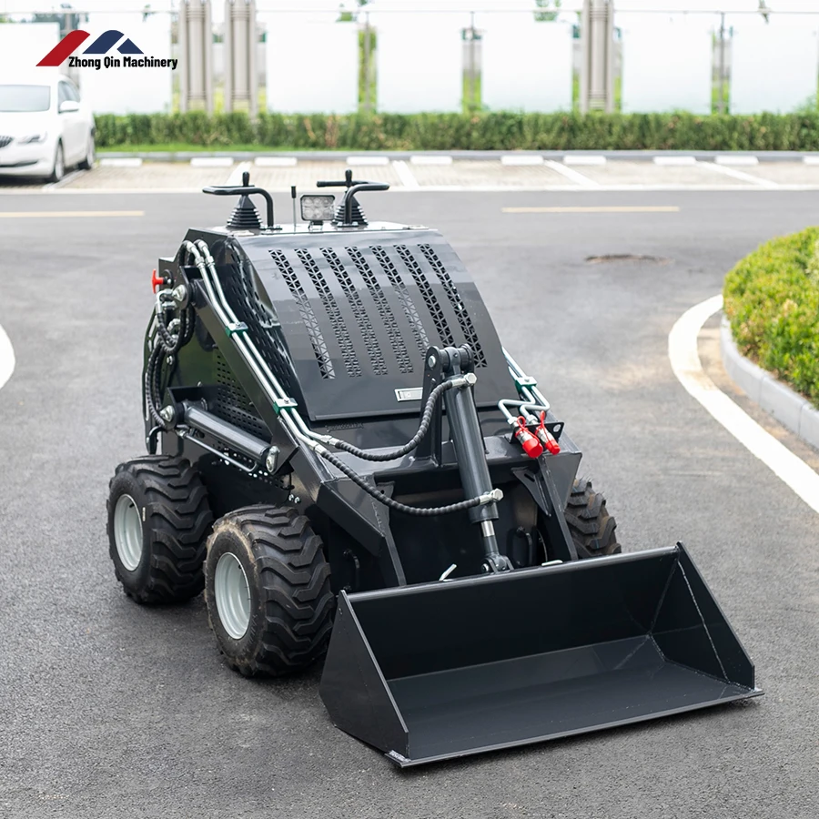 Free Shipping Mini Skid Steer Loader with Snow Blower Buckets Mini Skid Steer Snow Blower Garden Mini Crawler/wheel Loader