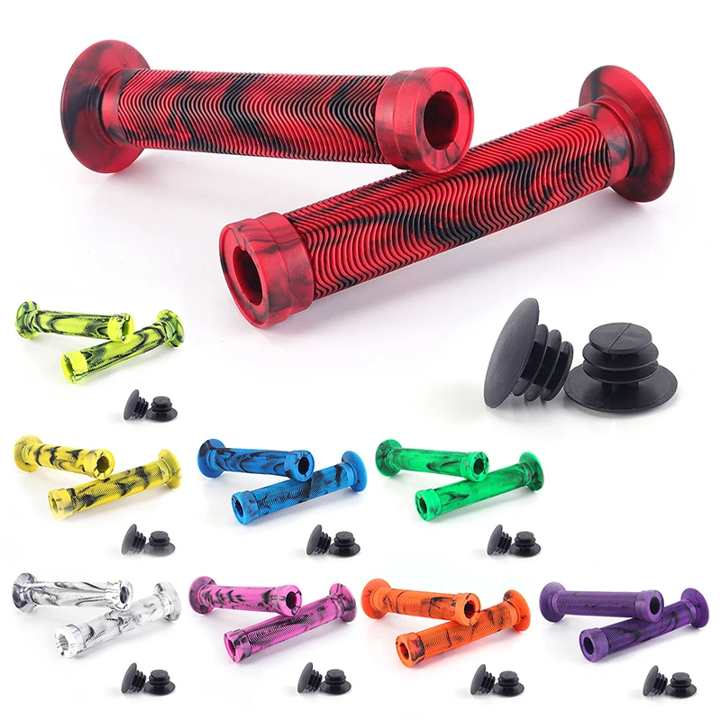 1 Pair Bicycle Handlebar Grips Soft Longneck Bars Bike Rubber Handle Grips For 22.2mm Handlebar Tricycle Wheel Chair Mountain