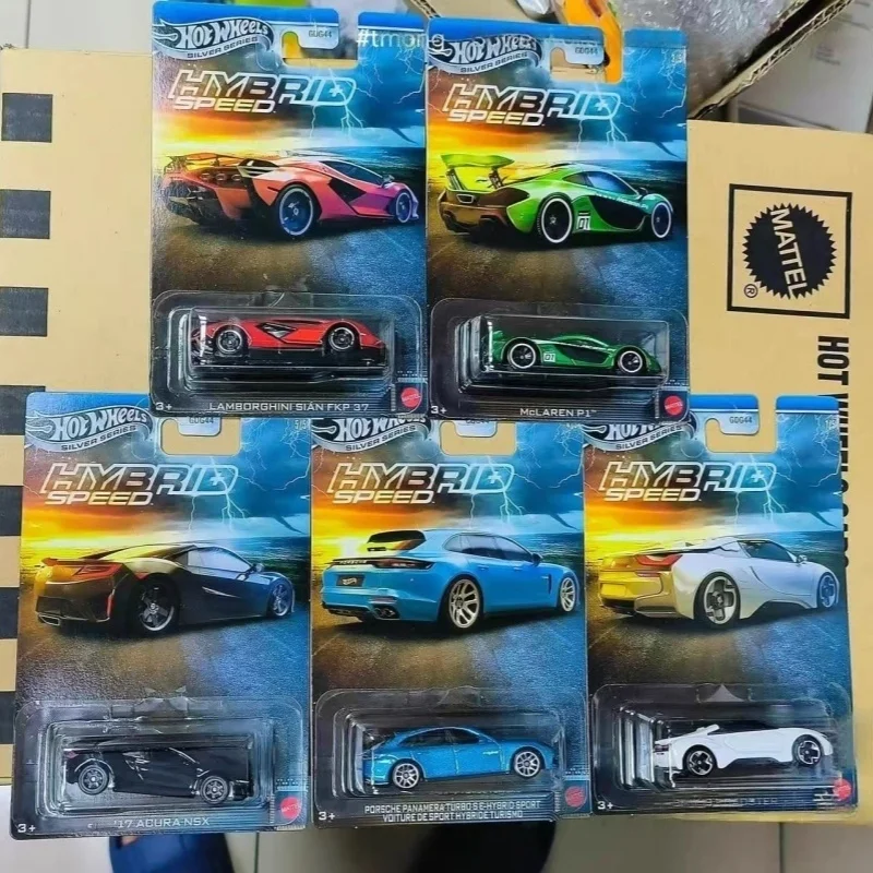 

Новый гибридный набор скоростей Hot Wheels 2025 GDG44, серебряная серия, Bmw Lamborghini Mclaren, современная классическая машина, масштаб 1:64, литой автомобиль
