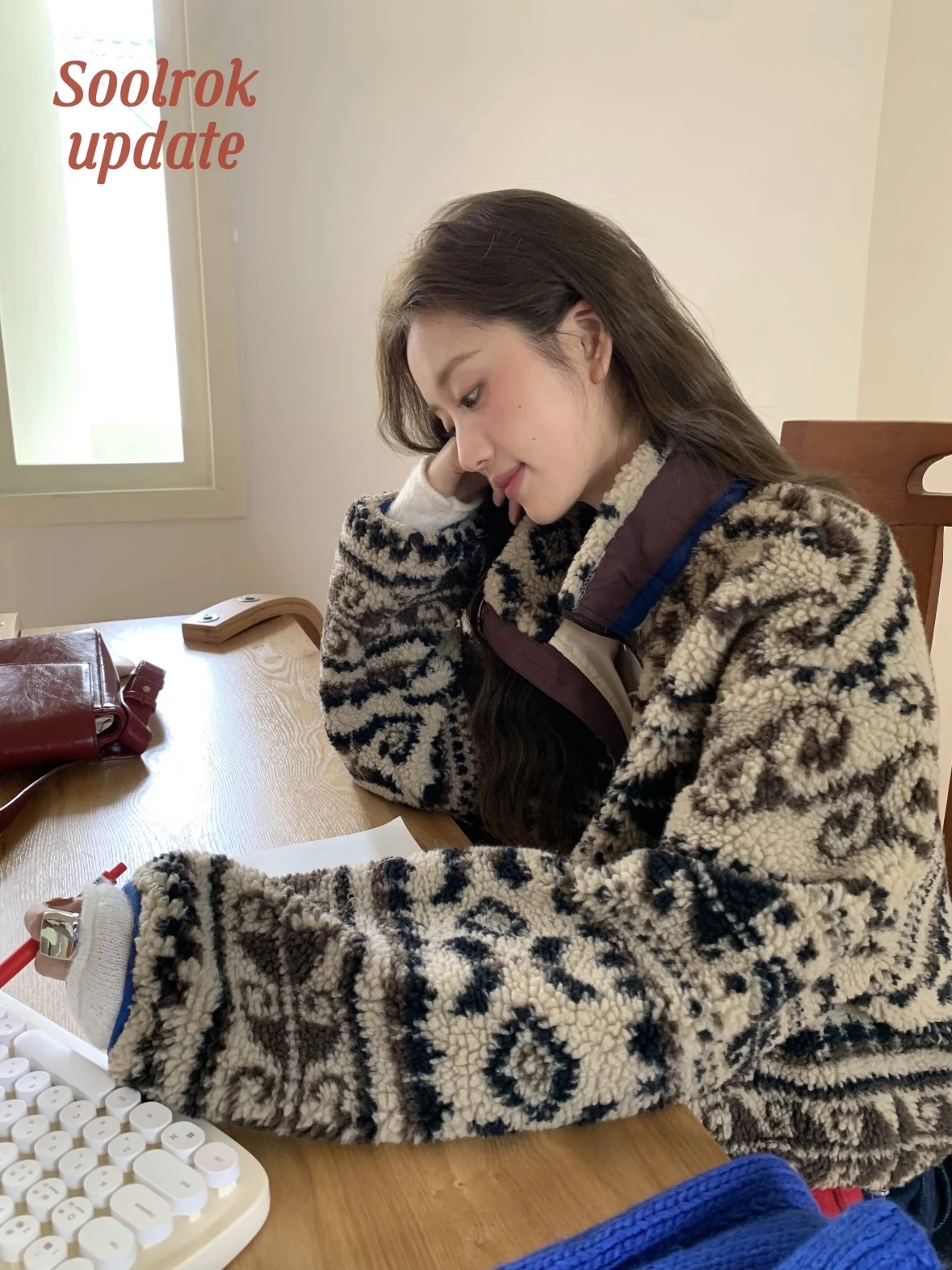 

Soolrok Unique Color Blo Fce Jaet Sli Warm Outerwear Ele Commute Sle Long Sve Button Closure Coat