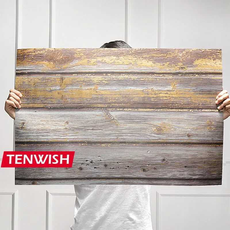 TENWISH 57*87cm Still Life Photo Background Tabletop Backdrop for High Key Shots Waterproof Wood Marble Concrete Wall Pattern
