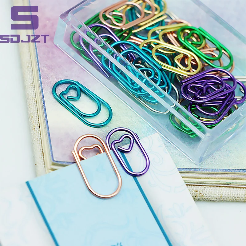 10/20/50pcs /bag Mini Color Clip Bookmark Notebook Binder Clip Office Accessories Paper Clips Patchwork Clip Office Supplies