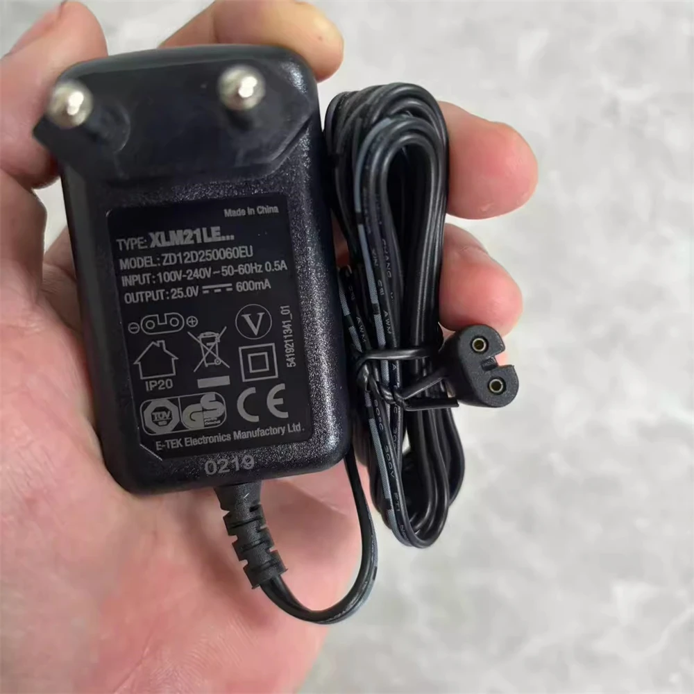 Cable de carga para adaptador de corriente de aspiradora JIMMY Lexy estándar europeo ZD12D250060EU 25V 0.6A cable cargador
