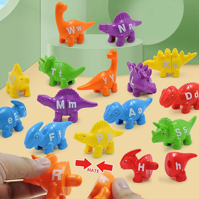 Alphabet Dinosaure Jouet d'apprentissage, Jouets de motricité fine, Activités préscolaires