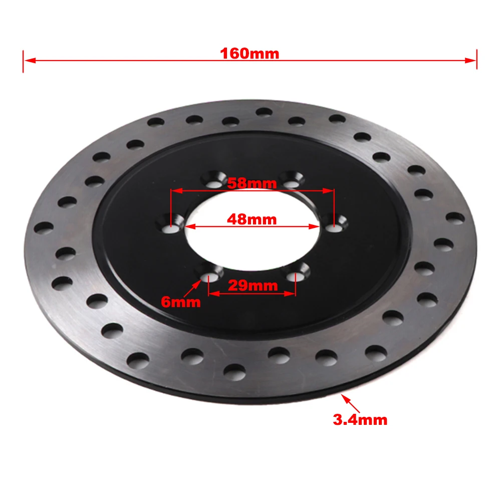 160MM Front & Rear Brake Disc Rotor Set for 125cc-250cc Quad Pit Dirt Bike ATV UTV - Universal Fitment