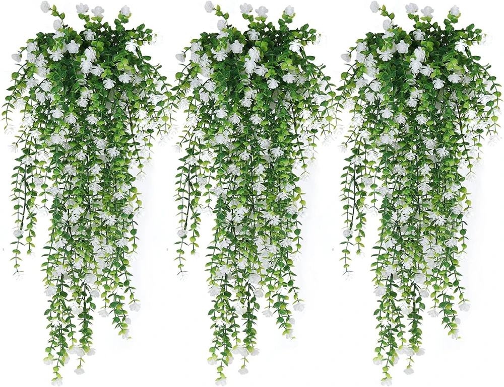 80CM kunstmatige hangende bloem valse rotan wilg rotan bloem kunstmatige hangende planta voor huis tuin wanddecoratie