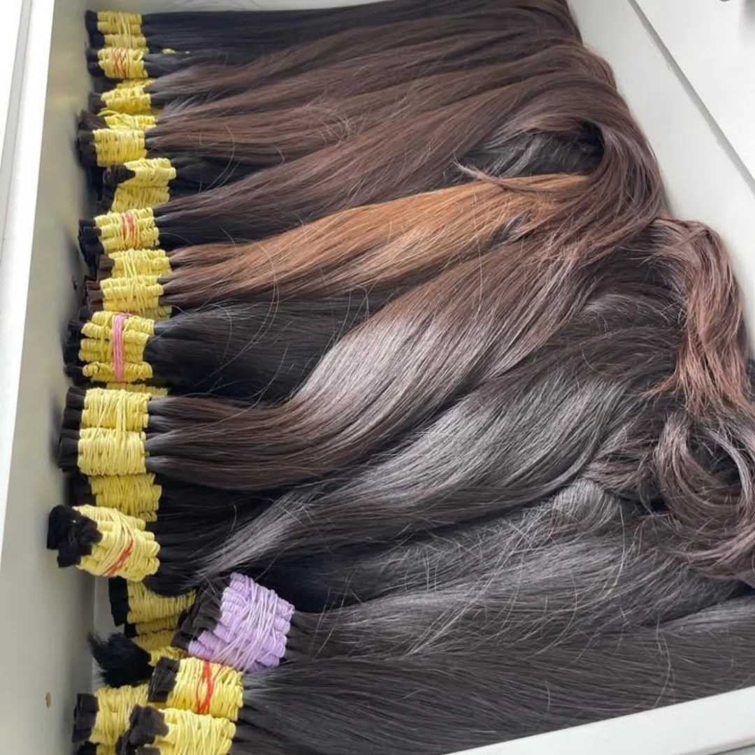 

No Weft Remy Vietnam Hair 100% Human Hair Bulk 12A Straight Hair Bundles Real Natural Black Hair 613 Blonde 18inch For Braiding
