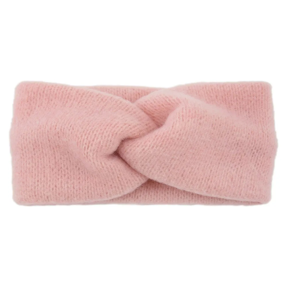 Beautifal Mohair Cross Knot Headbands Women Girls Hair Bands Winter Warm Knitting Hair Accessories Solid Color Turban Bandage