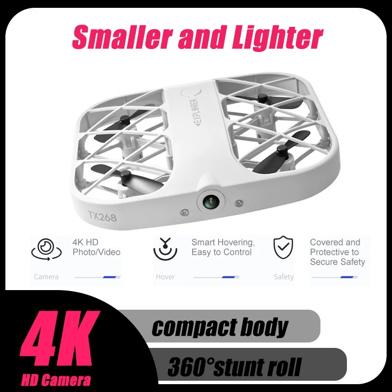 2024 New Mini Drone With 4K Professional Camera 360 ° Obstacle Avoidance Air Hover FPV Wide-angle Remote Control Drone Toy Gift