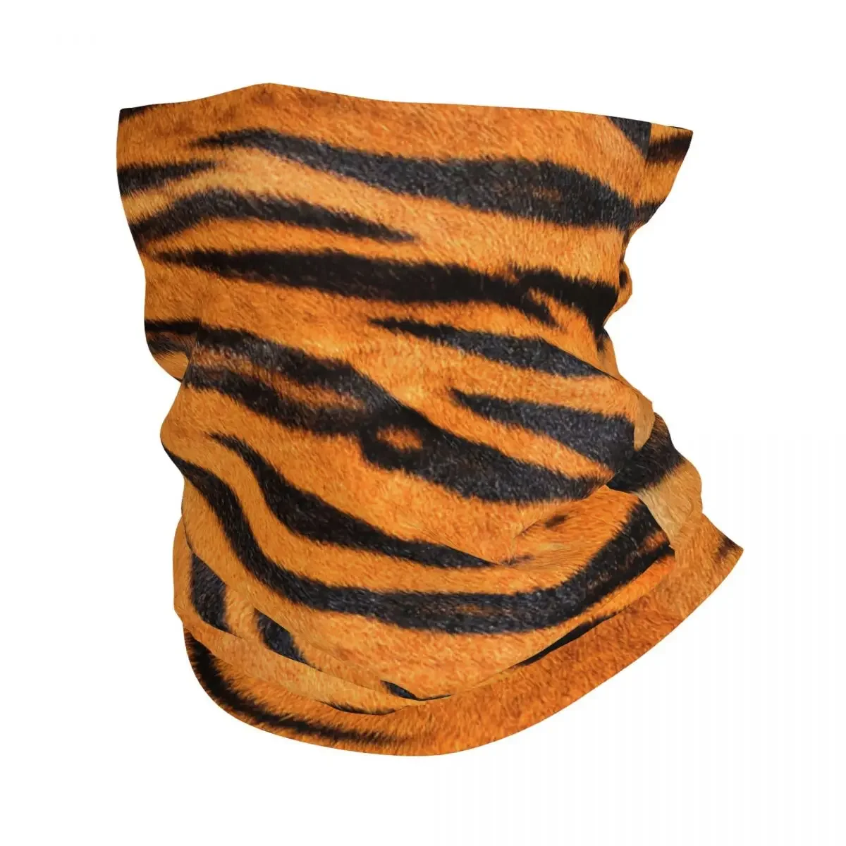 Tiger Skin Texture Print Bandana Neck Gaiter UV Protection Face Scarf Cover Women Men Headwear Tube Balaclava