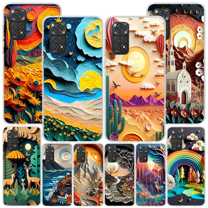 Natural Trees in Mountain Ranges Phone Case For Xiaomi Redmi Note 12 12S 13 11 11S 11T 10 11E Pro Plus 10S 9 9S 9T 8 Coque Shell