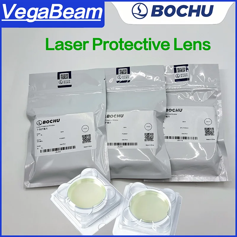 10 PCS BOCI Original Laser Protective Lens 34x5 25.4x4 for BOCI BOCHU Laser Cutting Head Lens 10KW 15KW 20KW 30KW  Various Sizes