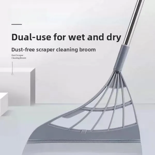 

Magic Black Tech Silicone Broom Sweeper for Home Bathroom Non-Stick Hair Sweeper Disposable Mop Household Cleaning Tools