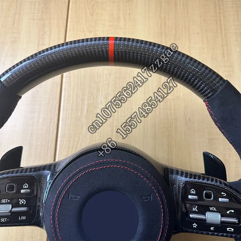 

SJC Auto Hight Quality Carbon Fiber Steering Wheel for A45 G63 W204 W205 W211 W213 A G GLA CLA GLS GLE Class Alcantara