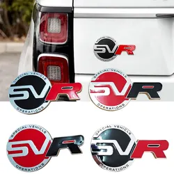 3D Metal Logo SVR Emblem Car Front Grille Rear Trunk Badge For Range Rover Velar Sport Discovery SVR Sticker Accessories