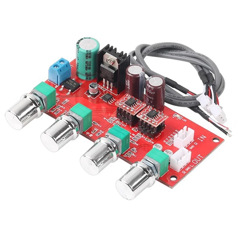 

【Livraison Rapide】AD828 Preamplifier Volume Control Board With Treble Midrange And Bass Tone Controls Preamplifier Power Amplifi