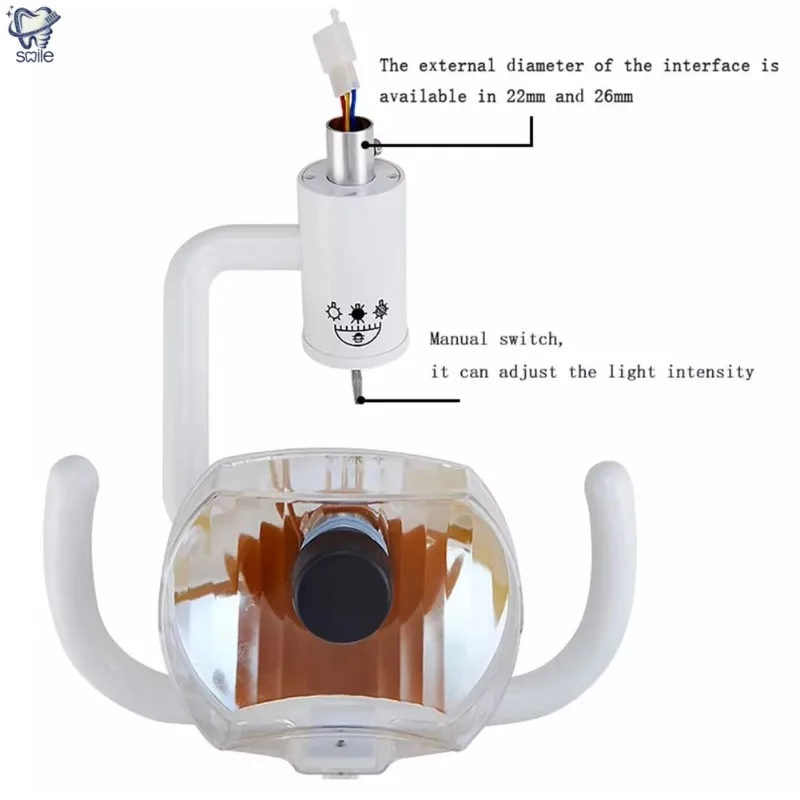 Dental Halogen Lamp 50W Adjustable LED Oral Surgery Cold Light Multi-Angle Dentist Unit Chair Platform Clean Teeth Lamp