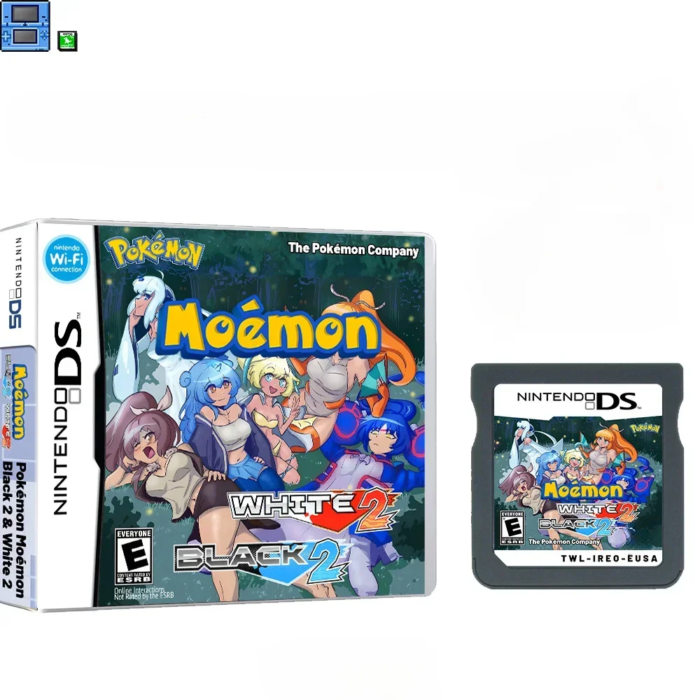 Pokemony NDS Pokémon Mo Uemon Preto 2 e Branco 2 Jogo w języku angielskim Prezenty dla dzieci