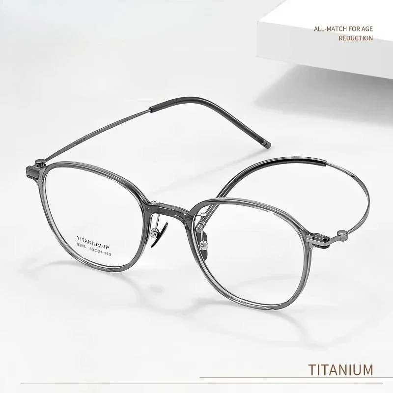 

KIZN 50MM Pure Titanium TR90 Box Ultra Light Glasses Rim Face Men Women Small Frame Glasses Custom Prescription Glasses