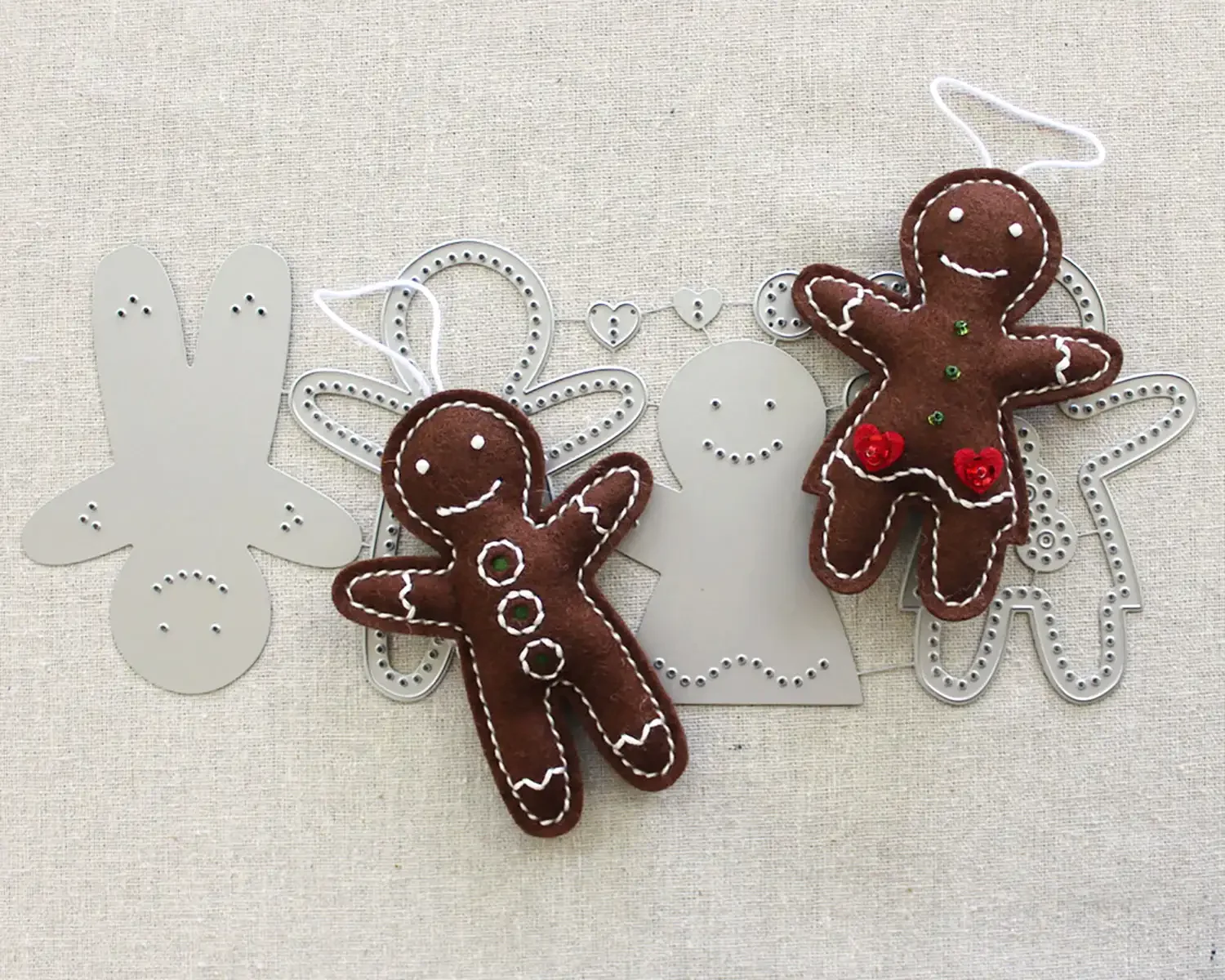 

2024 Christmas Gingerbread Friends Die Metal Cutting Dies for DIY Decorating Scrapbook Paper Card Album Embossing Craft Die