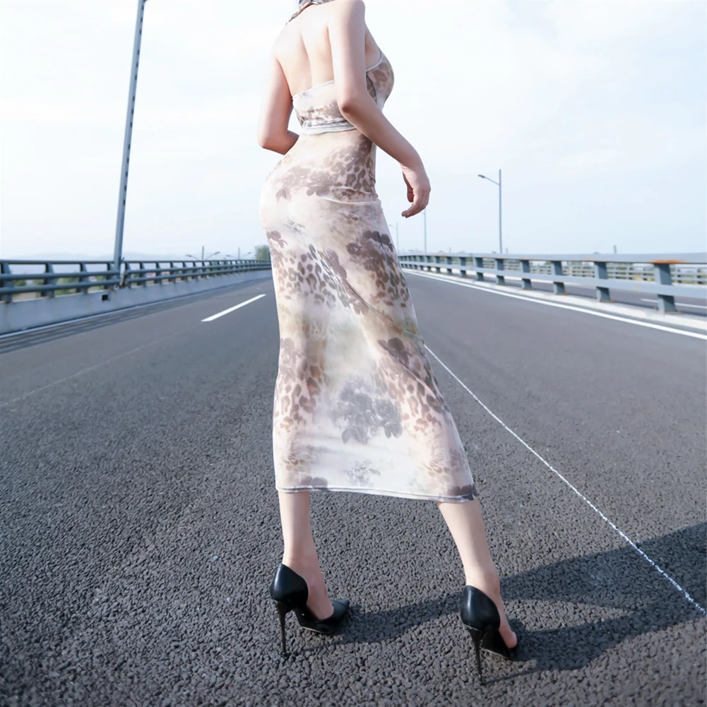 ملابس نوم نسائية شفافة رفيعة للغاية ، ملابس داخلية مثيرة ، ملابس نوم شفافة عارية الذراعين ، ملاصقة للجسم ، ملابس نوم طويلة ، ملابس مثيرة برقبة