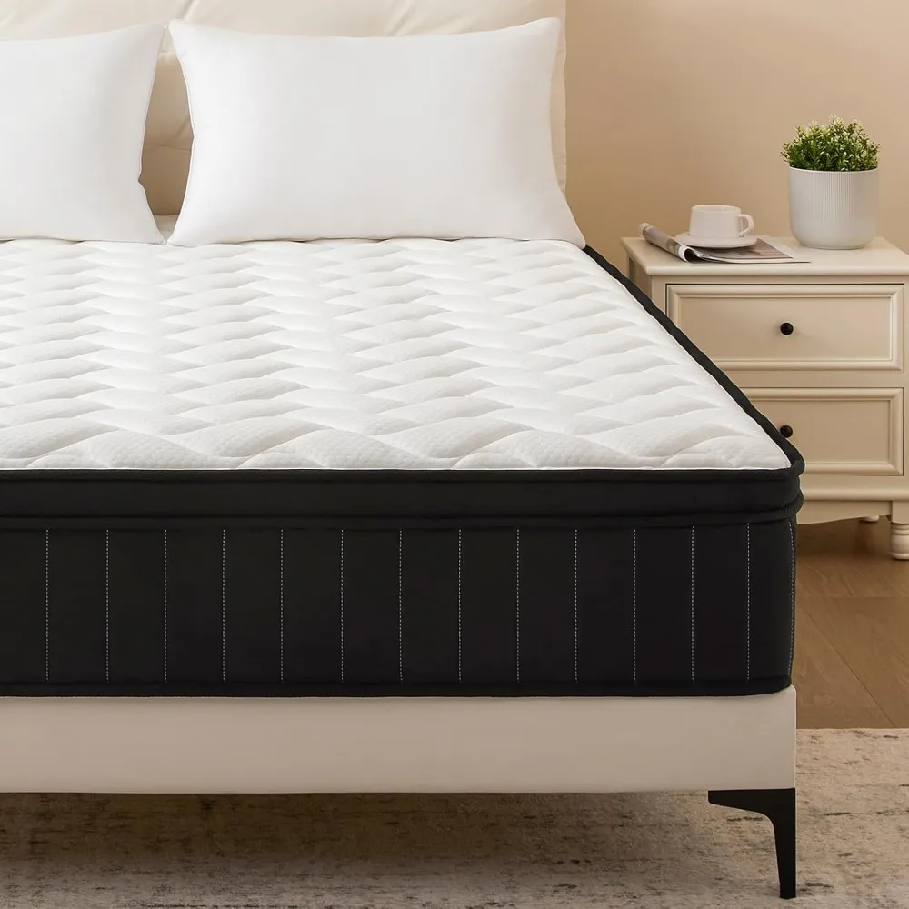 

12 Inch Mixed Mattress with Memory Foam - with Independent Bagged Spring - Medium Hardness Mattress Sleep Support Decompression