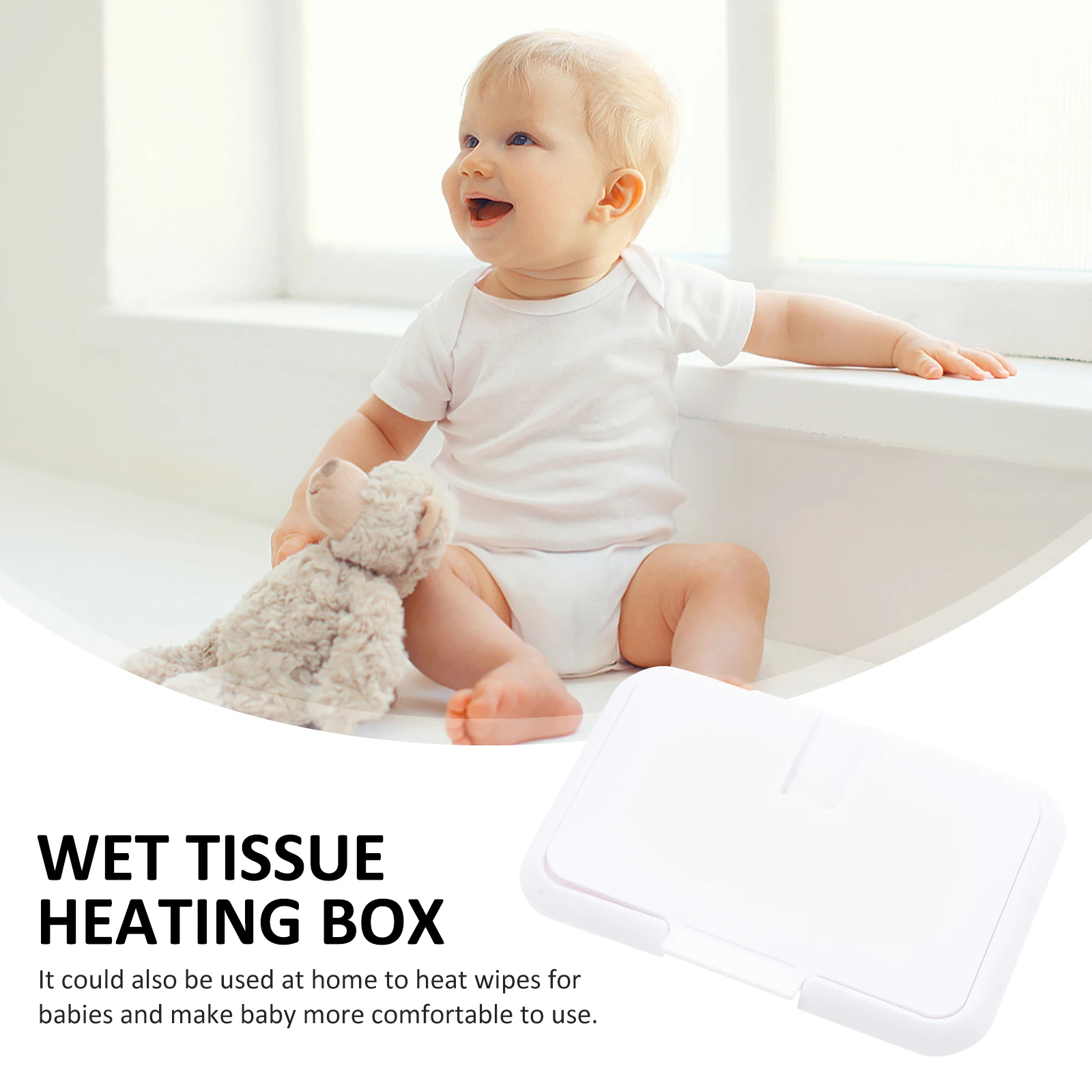1pc Wipe Warmer Portable Wet Tissue Heating Box Constant Temperature ABS Material Diaper Changing Warm Wipes