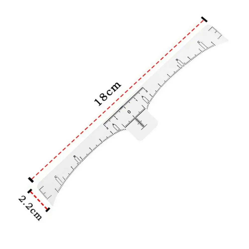 眉毛タトゥーステンシル定規,メイクアップガイド,キャリパー測定ツール,使い捨て,半永久的
