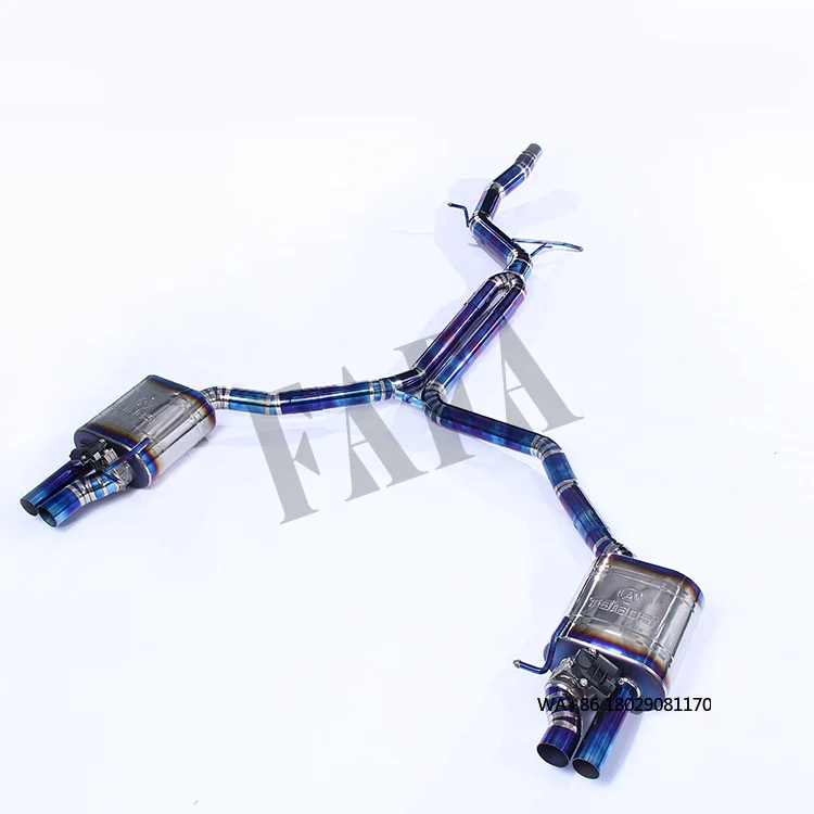 

For A7 C7 2.0T Titanium Exhaust System Mid-tail High-performance Cat Back Exhaust Pipe Muffler Valve Exhaust