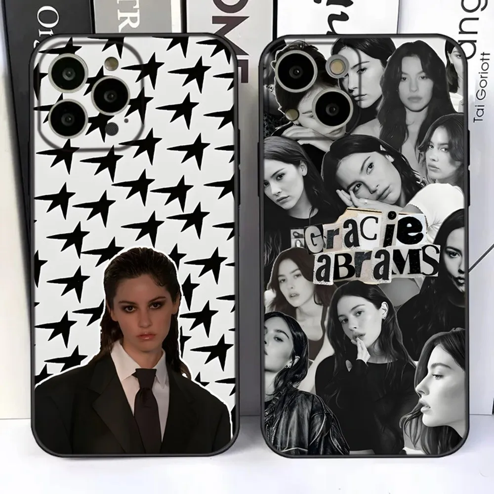 

G-Gracie Abrams Singer 21 Phone Case For iPhone 15,14,13,12,11 Plus,Pro,Max,XR,XS,X,7,8 Plus,SE,Mini Silicone Soft