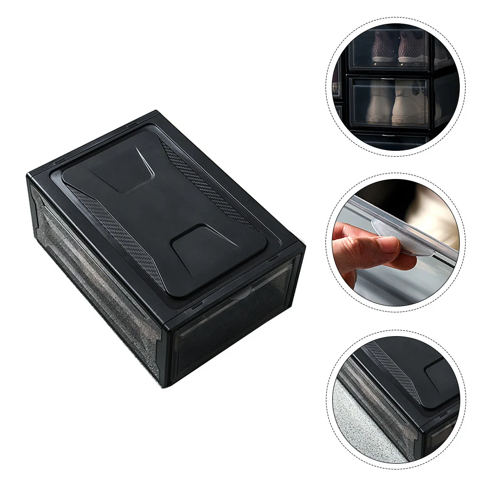 Caja de zapatos transparente, contenedor de zapatos plegable, apilable, a prueba de polvo, práctico soporte para zapatos para el hogar, Material acrílico Pp, 1 ud.