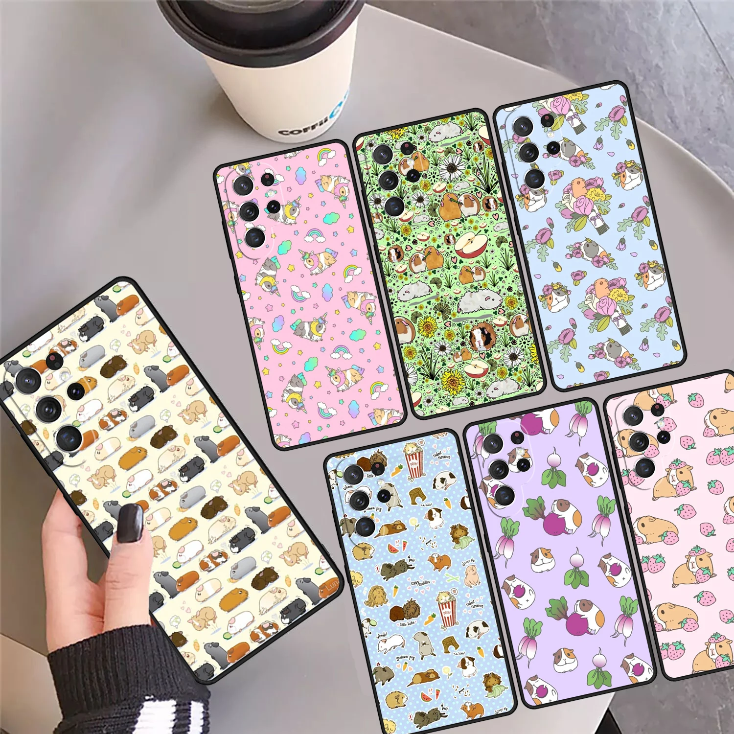 

Милый чехол для телефона с мультяшной морской свинкой, чехол для Samsung Galaxy S24 S25 Ultra 23 S22 Plus S21 FE S20 Note 10 Pro Note 20