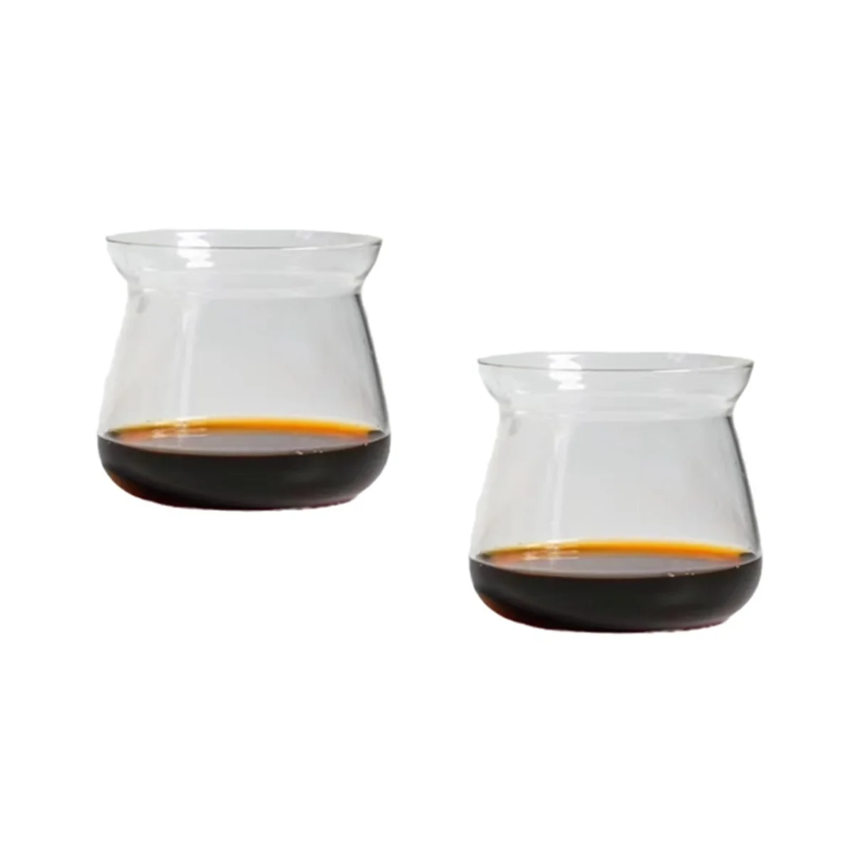 2PCS Glass Coffee Mugs High Temperature Borosilicate Glass Mug Coffee Cup 275ml Hand Brewed Coffee Mug