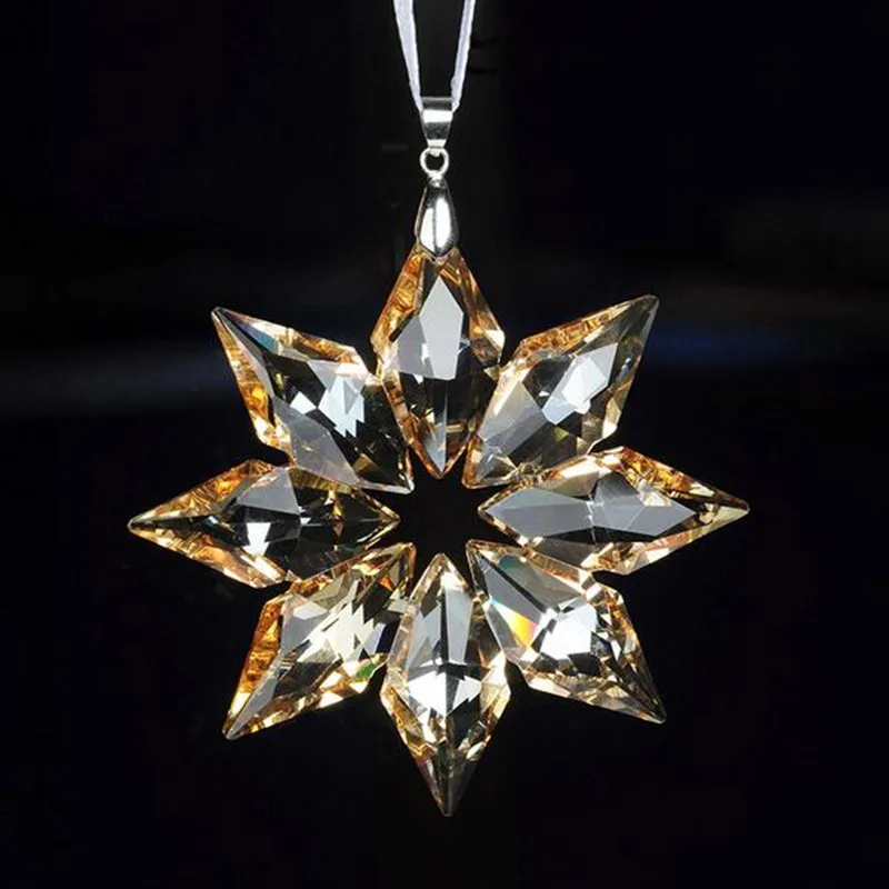 Gorgeous Crystal Suncatcher Pendant Fashion Wedding Party Decoration Car Accessories Ornaments Amulet Clover Rainbow Collector